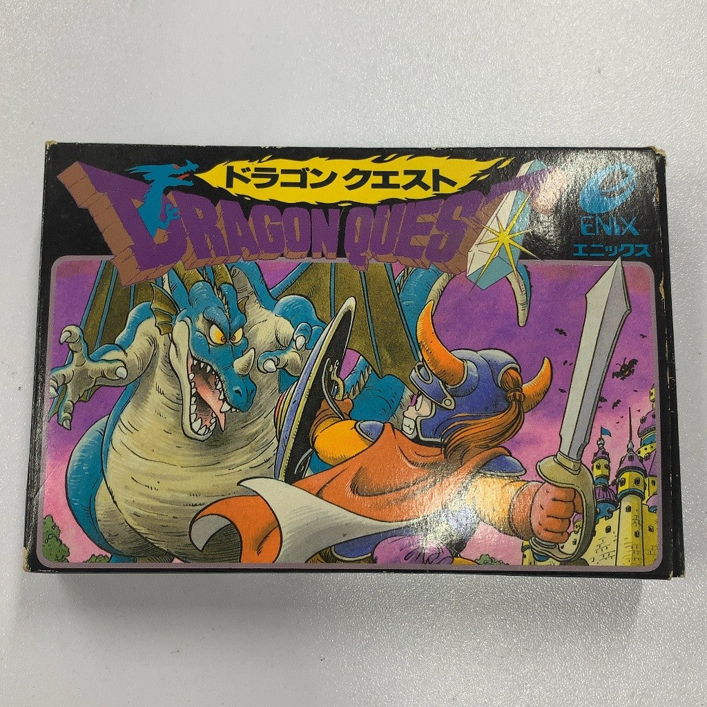 FC01　ドラゴンクエスト1　ファミリーコンピュータ用ソフト　初代ドラクエ　箱・取説いたみ