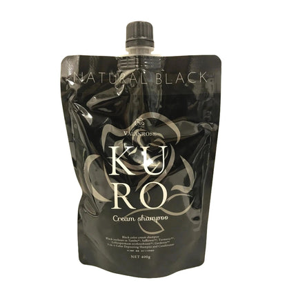 CD05 K VALANROSE　バランローズ　クロクリームシャンプー　ナチュラルブラック　400g　(単品) 白髪染め オールインワン