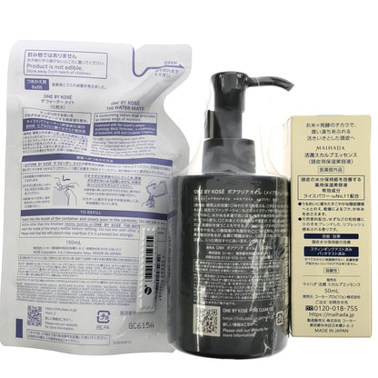 Z000 ONE BY KOSE ポアクリアオイル 180ml & ザ ウォーター メイト 150ml & MAIHADA 活潤スカルプエッセンス 50ml 3個セット