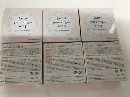 C707 K ★ジャムウピュアヴァージンソープ 石鹸 イランイランの香り わくねり化粧石鹸 ジャムー石鹸 80g 6個セット