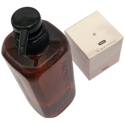 Z000 メナード アロマローズ シャンプー 550mL & TK マッサージクリーム 80g 2個セット　ラスト1点！