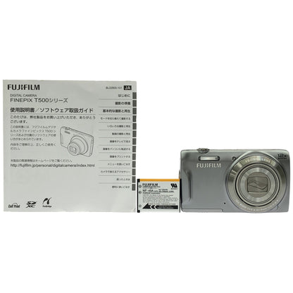 Z000 FUJIFILM デジタルカメラ FinePix T500S 光学12倍 シルバー F FX-T500S　ラスト1点！