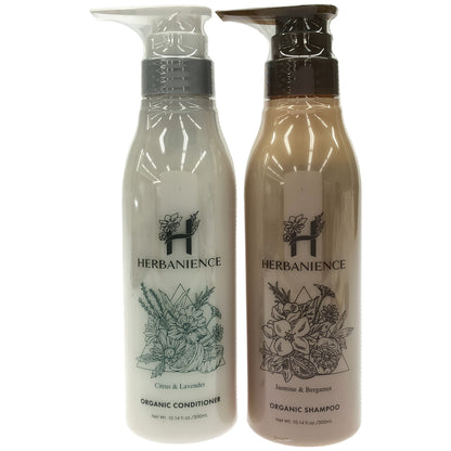 Z000 HERBANIENCE ハーバニエンス コンディショナー シトラス&ラベンダーの香り 300mL & シャンプー ジャスミン&ベルガモットの香り 300mL 計2個セット　ラスト1点！