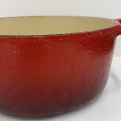 C97B D LE CREUSET ル・クルーゼ ココットロンド 22cm 両手鍋 チェリーレッド