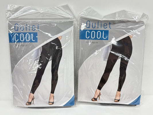 C838 K Quliet COOL Slim Leggins キュリエットクール スリムレギンス ブラック 2個セット