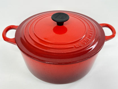 C916 D LE CREUSET ル・クルーゼ ココットロンド 22cm 両手鍋 チェリーレッド