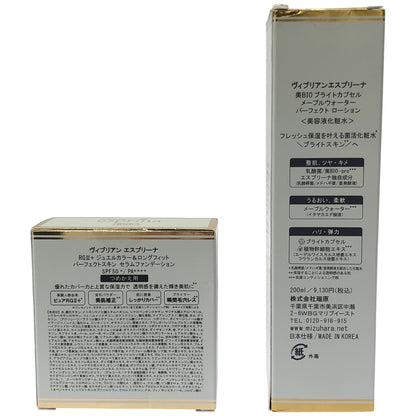 Z000 ヴィブリアンエスプリーナ 美BIO ブライトカプセル メープルウォーター パーフェクト ローション 200ml & RG2+ ジュエルカラー&ロングフィット パーフェクトスキン セラムファンデーション つめかえ用 計2個セット　ラスト1点！