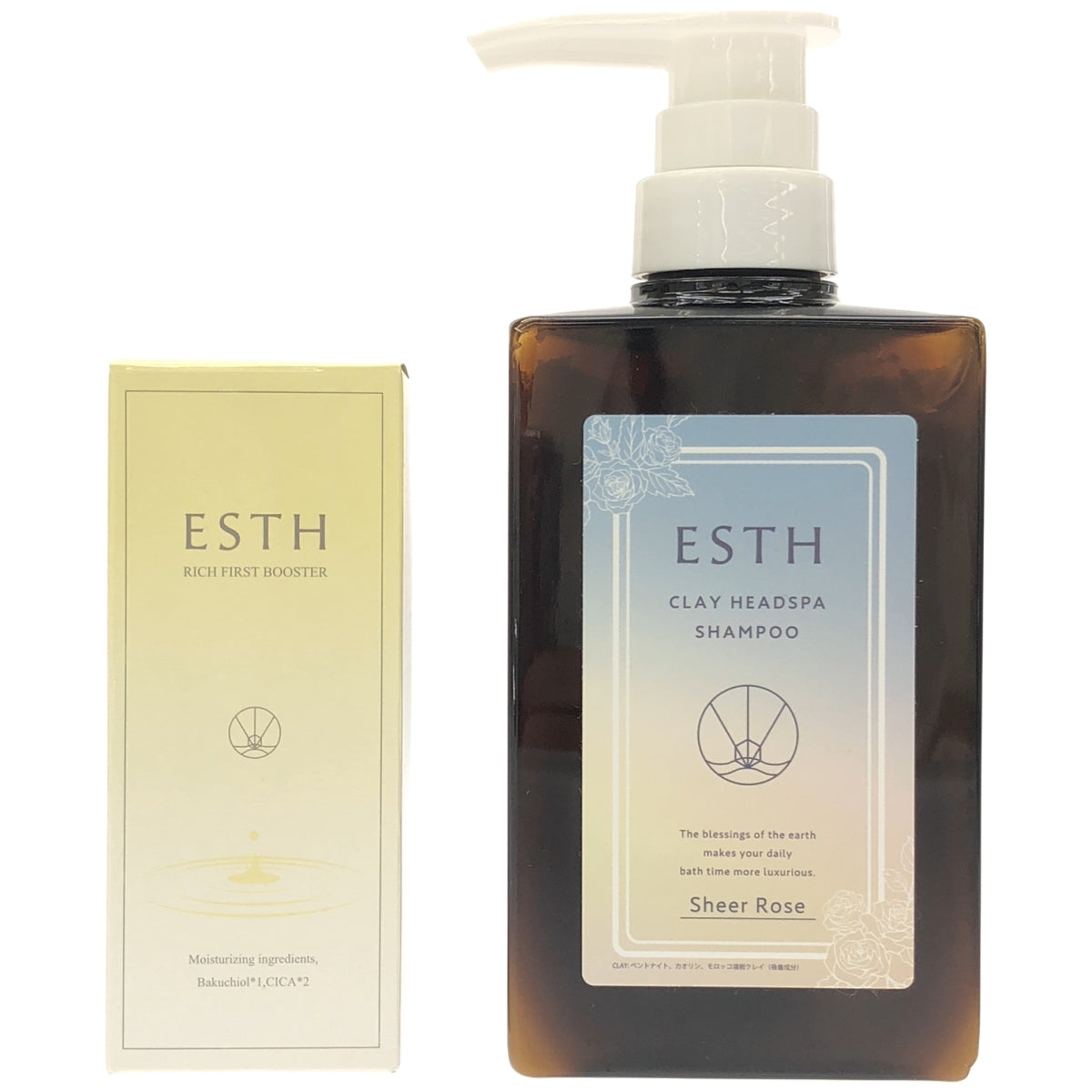 Z000 ESTH ヘッドスパシャンプー 380g & リッチファーストブースター 30ml 2個セット