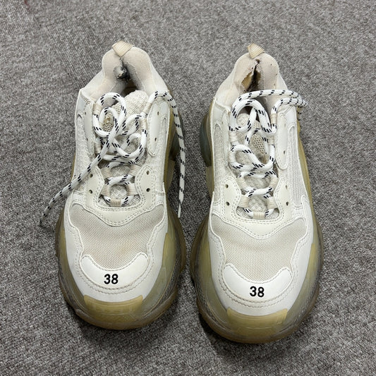 CH02 BALENCIAGA バレンシアガ TRIPLE S CLEAR SOLE TRAINER ダッドスニーカー ホワイト 38