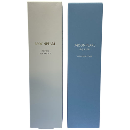 Z000 ムーンパール アクシア クレンジングフォーム a 120g & モイスチャーリッチ ローション2 a 200mL 2個セット