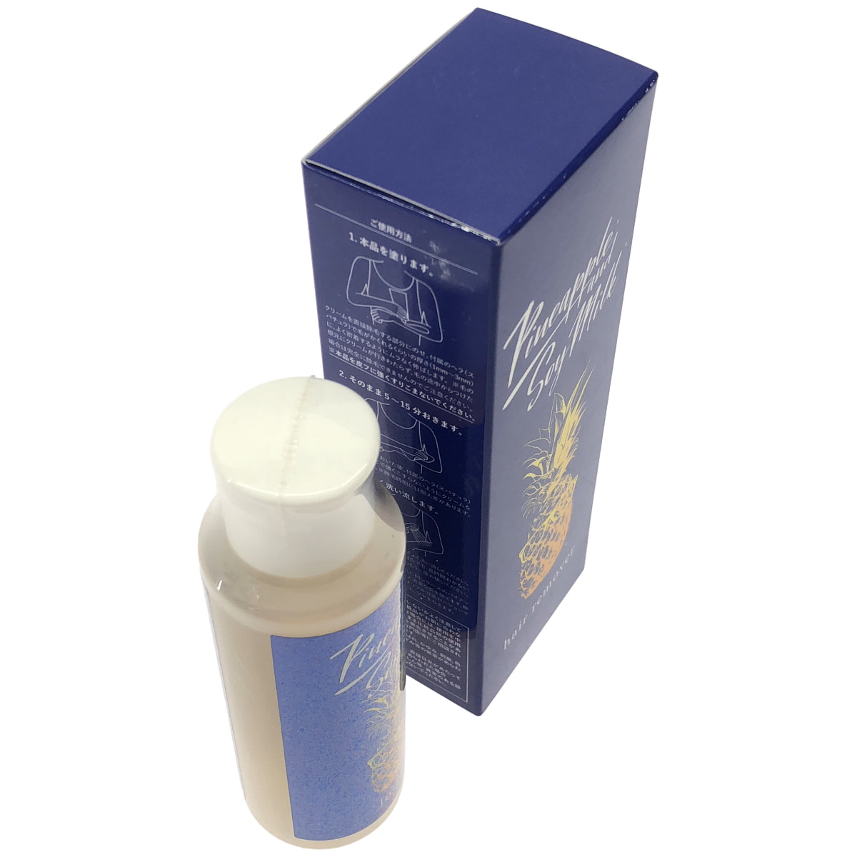 Z000 パイナップル 豆乳 ローション メンズ用 100mL & 配合除毛クリーム メンズ用 100g 2個セット　ラスト1点！