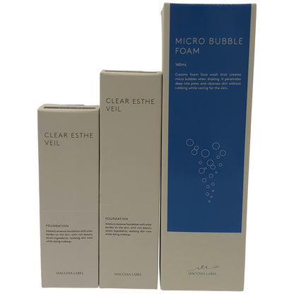 Z000 マキアレイベル マイクロバブルフォームa 140mL & 薬用クリアエステヴェール 25mL & 13mL 3個セット