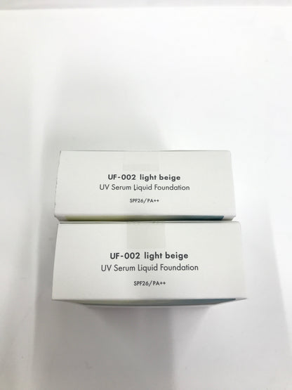 C405 エヌオーガニック &WOLF UF-002 light beige UV セラムリキッドファンデーション SPF26/PA++ 12.5g 2個セット