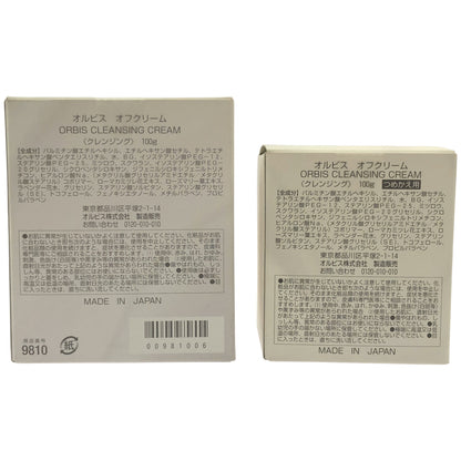Z000 オルビス オフクリーム ORBIS CLEANSING CREAM 100g & つめかえ用 100g 計2個セット　ラスト1点！