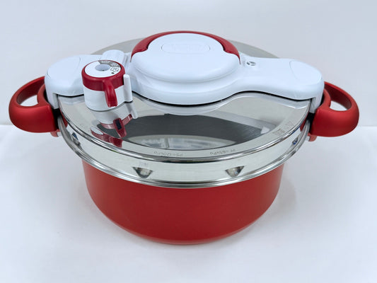 D T-fal ティファール クリプソ ミニット デュオ IH レッド 4.2L(2～4人用) 圧力鍋