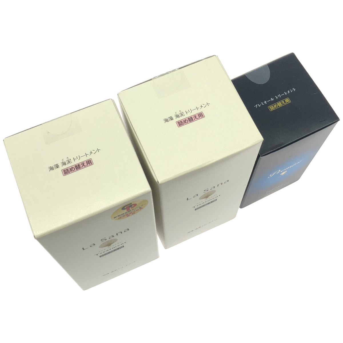 Z000 ラサーナ 海藻 海泡トリートメント 詰め替え用 600g 2本 & プレミオール トリートメント 詰め替え用 375g 計3本セット　ラスト1点！