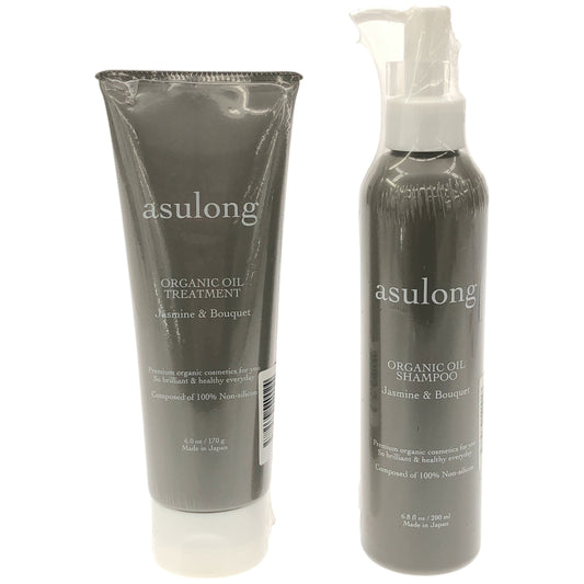 Z000 アスロング オーガニックオイルシャンプー ジャスミン&ブーケ 200mL & トリートメント 170g 2個セット