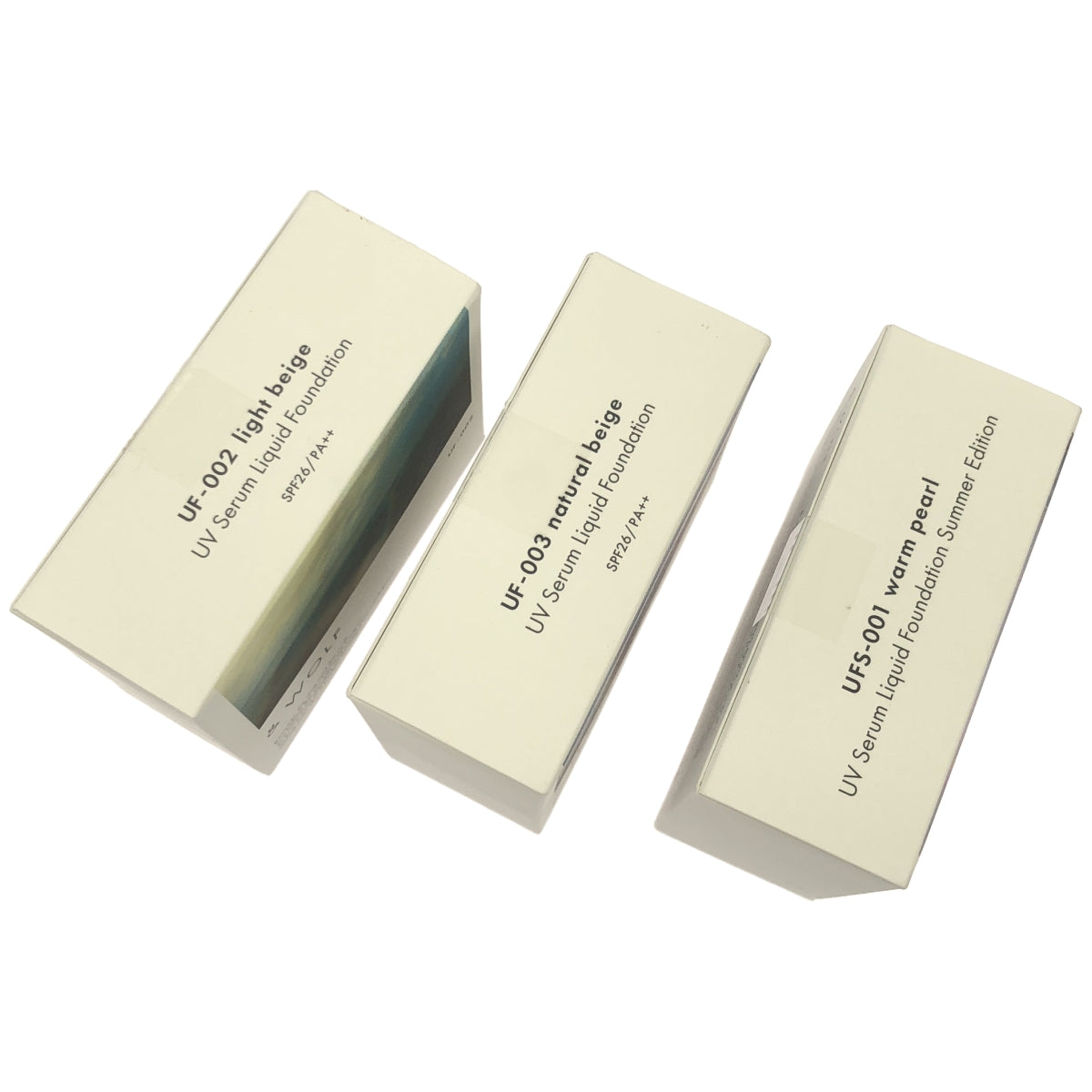 Z000 & WOLF UVセラムリキッドファンデーション UFS-001 17g& UF-002 & UF-003 12.5g 3個セット