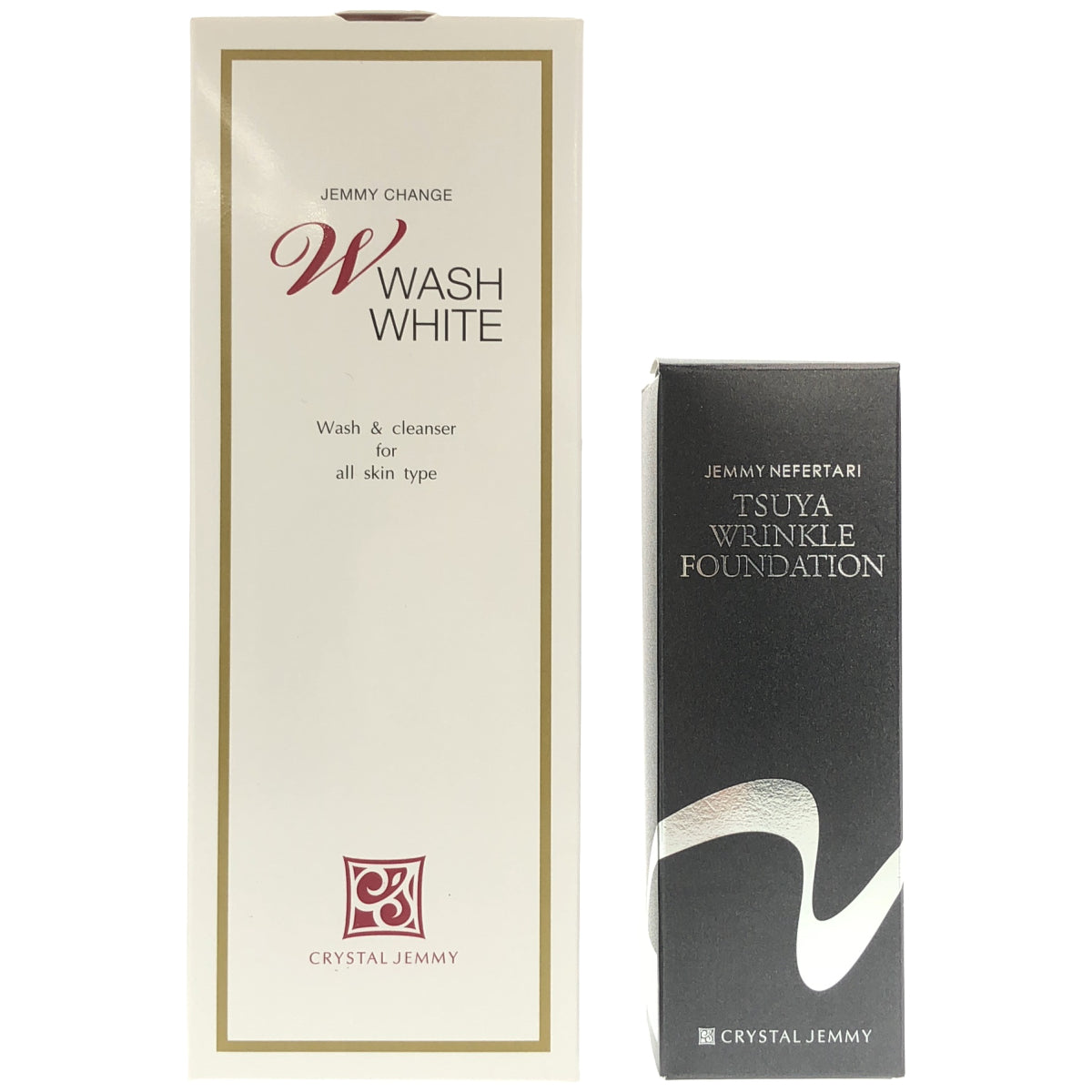 Z000 ジェミーネフェルタリ つやリンクルファンデーション 15mL & ジェミーチェンジ Wウォッシュホワイト 125g 計2本セット　ラスト1点！