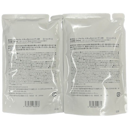 CD03 K ノアルフレ ナチュラルシャンプー OR あすなろわかさ オールインワンシャンプー パウチ　詰め替え 290ml  2袋セット