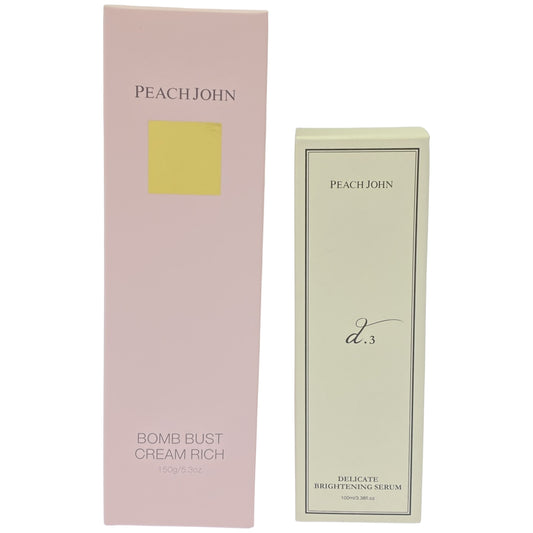 Z000 PEACH JOHN ボムバストクリーム リッチ150g & デリケートブライトニングセラム 100mL 2本セット