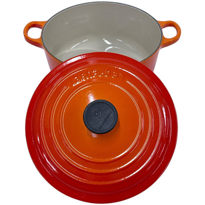 C971 D LE CREUSET ルクルーゼ ココットロンド 20cm オレンジ 両手鍋