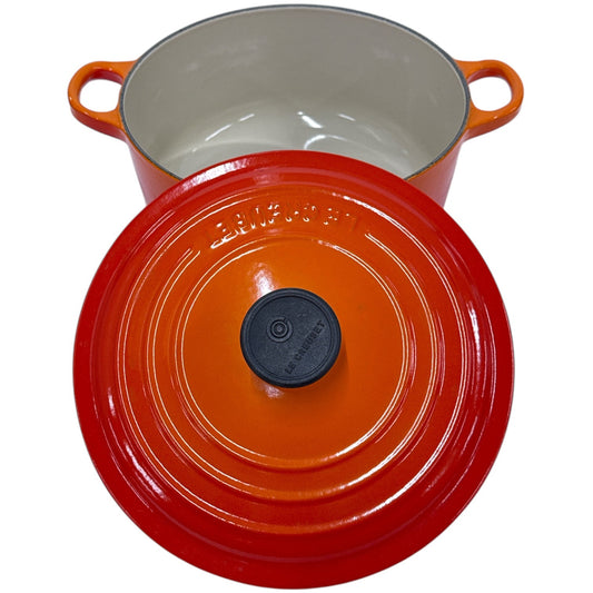 C971 D LE CREUSET ルクルーゼ ココットロンド 20cm オレンジ 両手鍋