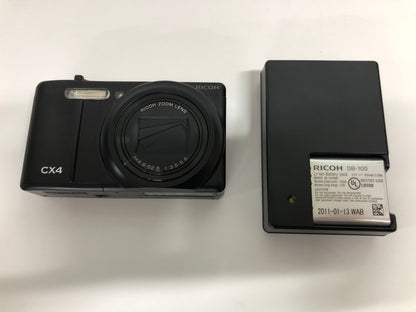 C640 D RICOH デジタルカメラ CX4 ブラック CX4BK 1000万画素裏面照射CMOS 光学10.7倍ズーム 広角28mm 3.0型液晶 高速連写 箱なし