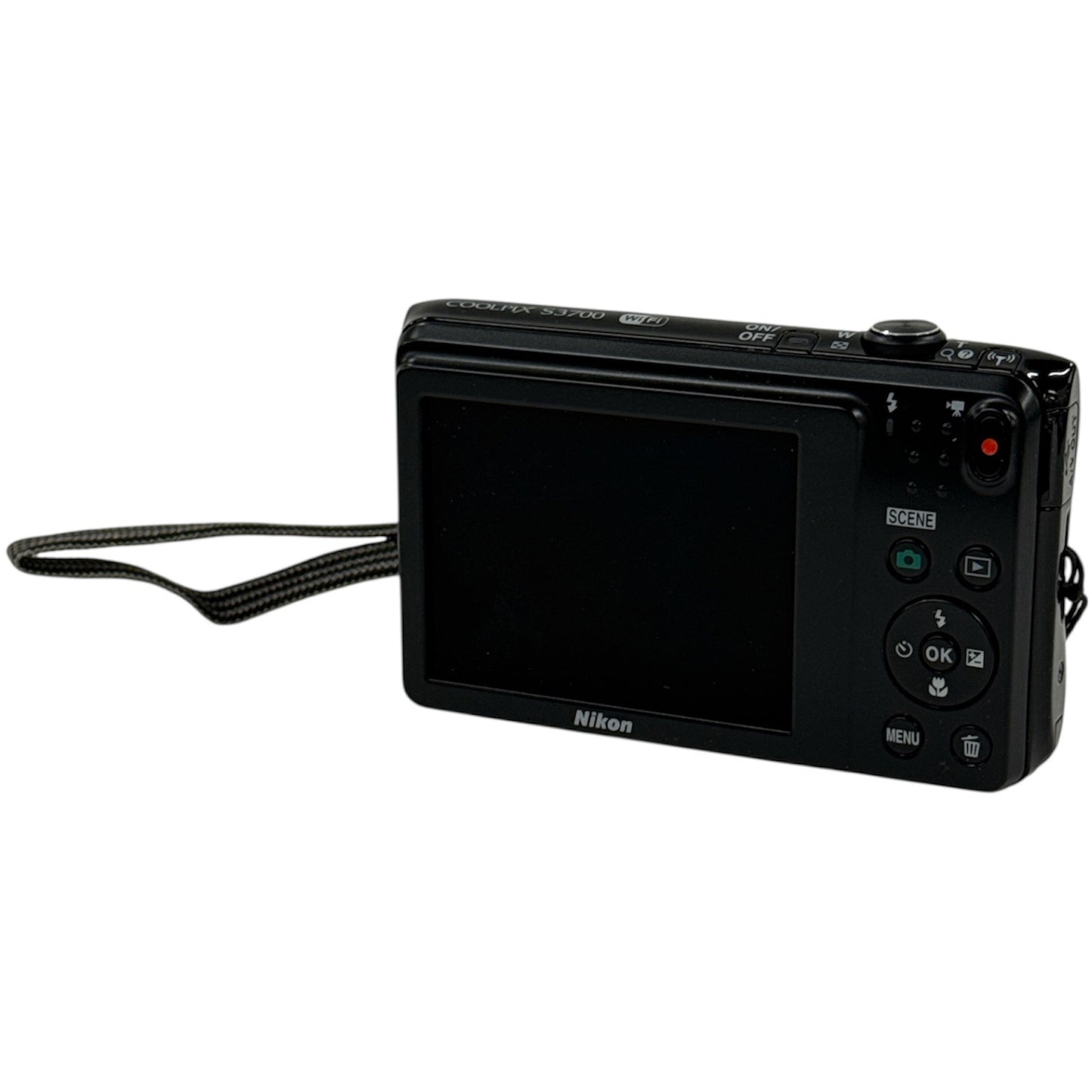 CH17 ニコン Nikon COOLPIX S3700 デジカメ ブラック 稼働品 光学8倍ズーム 2005万画素