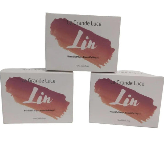 C370 La Grande Luce LIN石鹼 自然素材石鹸 凛 化粧石鹸 80g 3個セット