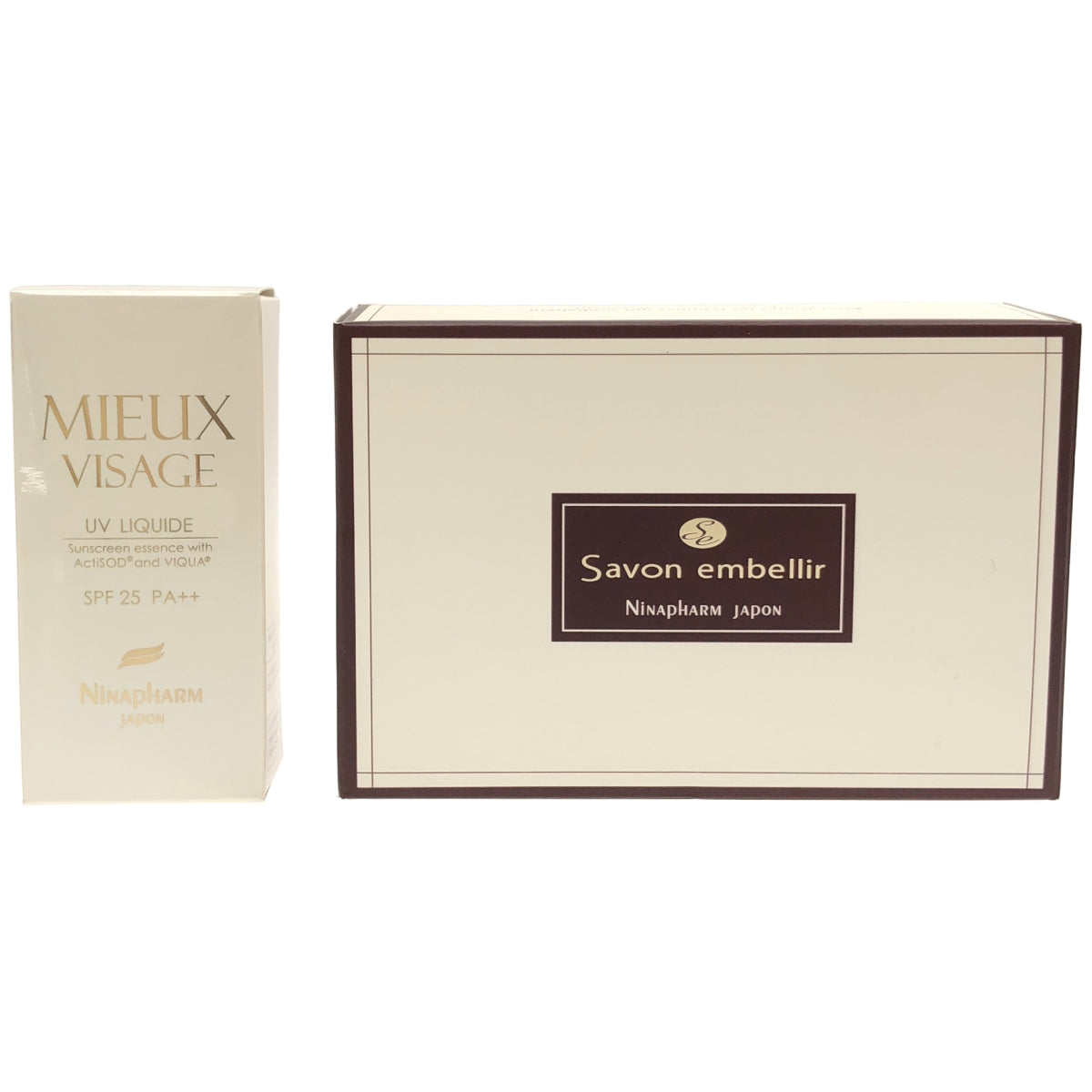 Z000 サヴォン アンベリール 70g & UVリキッド ミュー ヴィサージュ 30mL 2個セット