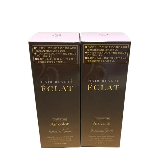 C380 ヘアボーテエクラ ボタニカルエアカラーフォーム ダークブラウン 白髪用 80g 2個セット