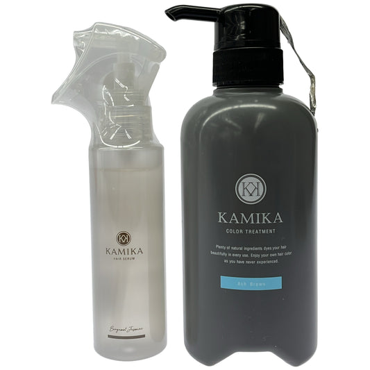 Z000 KK 白髪染めカラートリートメント AB 350g & ヘアセラム BJ 100mL 2個セット　ラスト1点！