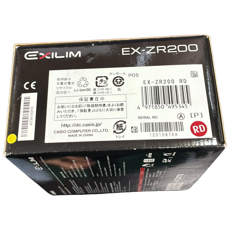 C70H CASIO デジタルカメラ EXILIM EX-ZR200 レッド EX-ZR200RD