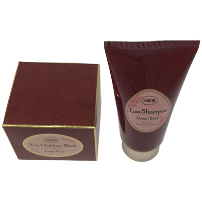 Z000 SABON サボン ヘアマスク 3in1&ローシャンプー グリーン・ローズ　2個セット