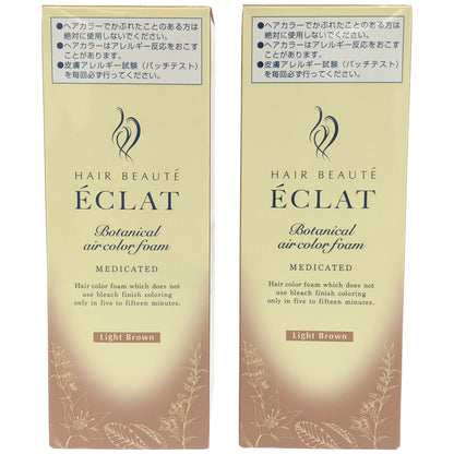 Z000 ヘアボーテ エクラ ボタニカル エアカラーフォーム EX ライトブラウン 80g 計2本セット　ラスト1点！