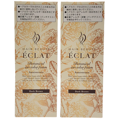 Z000 ヘアボーテ エクラ ボタニカル エアカラーフォーム EX ダークブラウン 80g 計2本セット　ラスト1点！
