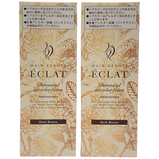 Z000 ヘアボーテ エクラ ボタニカル エアカラーフォーム EX ダークブラウン 80g 計2本セット　ラスト1点！