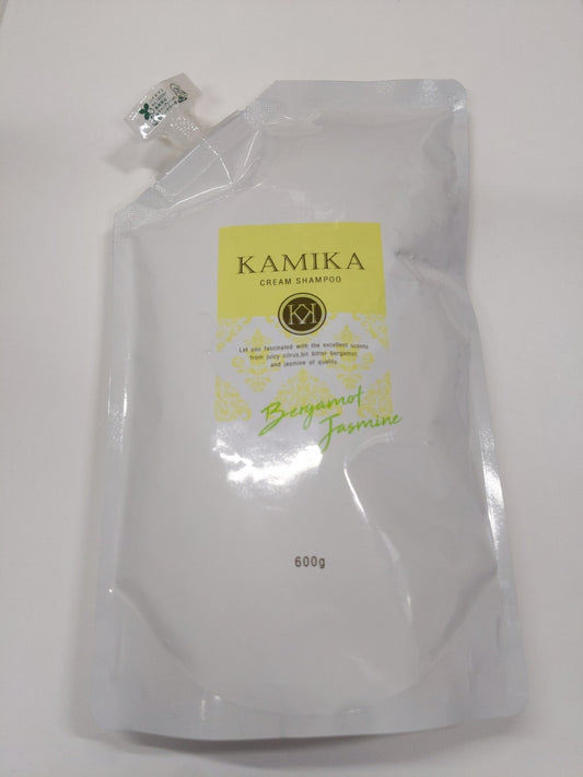 C198 K KAMIKA カミカ オールインワンクリームシャンプーBJ ベルガモット・ジャスミンの香り 詰め替え用 クリーム状シャンプー 600g