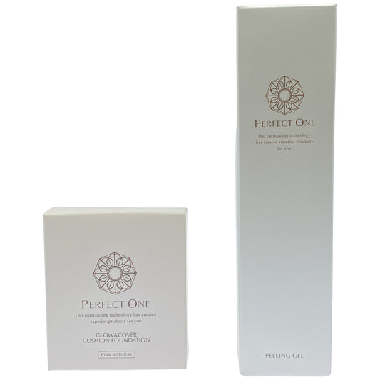 Z000 パーフェクトワン SPピーリングジェル 200g & グロウ&カバークッションファンデーション 14g 2個セット