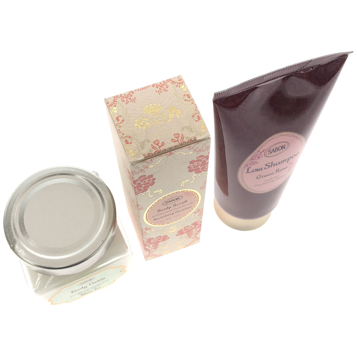 Z000 SABON ヘッドスクラブ リプレニッシング 90g & ローシャンプー グリーン・ローズ 200mL などセット　ラスト1点！
