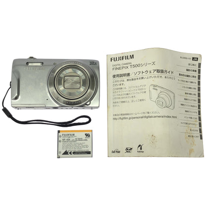 Z000 FUJIFILM デジタルカメラ FinePix T500S 光学12倍 シルバー F FX-T500S　ラスト1点！