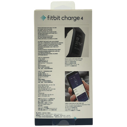 Z000 Fitbit Charge4 GPS搭載フィットネストラッカー Black/Black L/Sサイズ　ラスト1点！