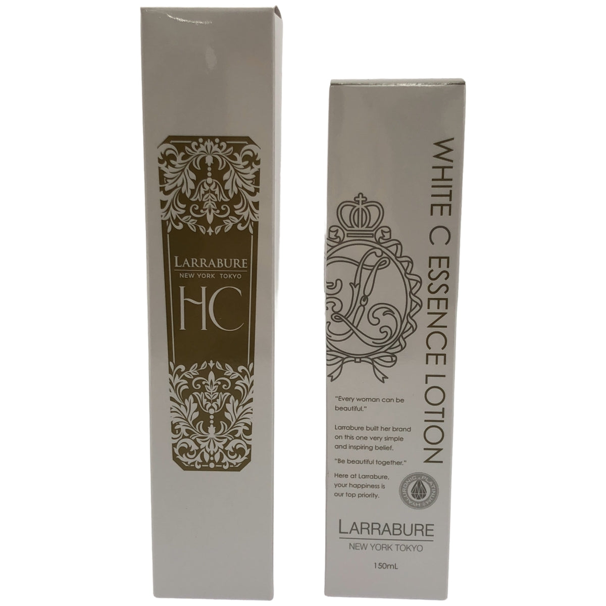 Z000 ララビュウ HC モイスト クリア クレンジングミルク 150mL & ホワイトC エッセンスローション 150mL 2個セット　ラスト1点！