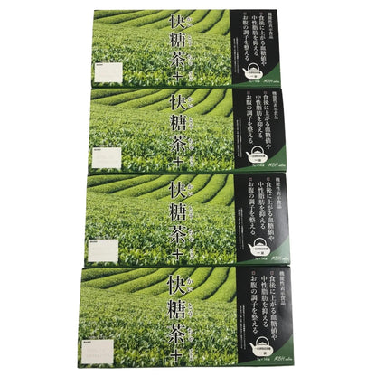 C502 K ★快糖茶+(プラス)  血糖値 中性脂肪 糖の吸収を抑える お茶 国産 14袋×4箱●賞味期限：2025/12