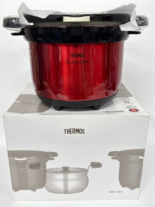 D THERMOS サーモス 真空保温調理器 シャトルシェフ KBH-3001 レッド 真空断熱構造