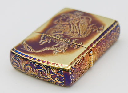 ZIPPO アーマー 唐草 ドラゴン 5面加工 ブラス