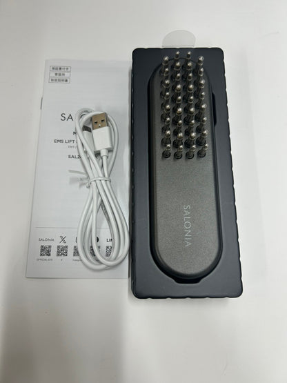 C93H ■SALONIA サロニア EMSリフトブラシ 3Dケア 電気ブラシ 美顔器 リフトアップ SAL24305BK 全身ケア