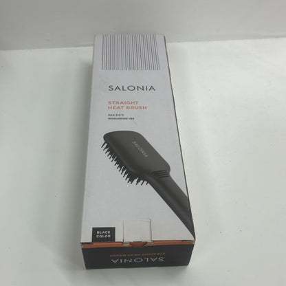 CHP2 SALONIA サロニア ストレートヒートブラシ ワイド ブラック 海外対応 MAX210℃
