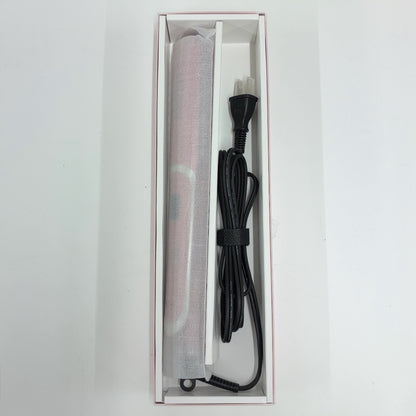 CG6B 【LEDラバー】コラーゲンヘアアイロンLV ストレートアイロン コラーゲンオイルセット LED照射 18段階の温度調節 高速加熱 60℃～230℃ 長時間キープ 海外対応 持ち運び コード式 アイロン ヘアアイロン (ピンク)